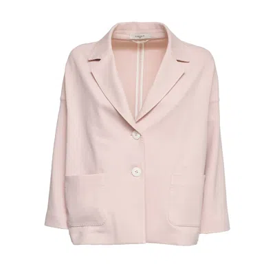 Circolo 1901 Boxy Lapel Fleece Single-breasted Blazer In Pink