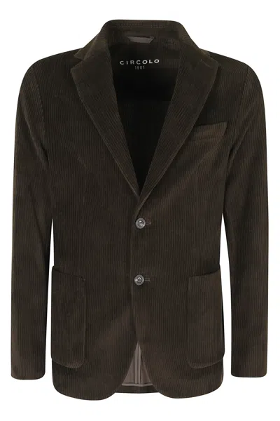 Circolo 1901 Brown Corduroy Single-breasted Cotton-blend Blazer