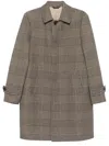 Circolo 1901 Overcheck Coat In Brown