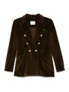 Circolo 1901 Velour Blazer In Brown