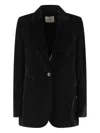 Circolo 1901 Button Blazer In Black