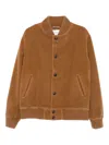 Circolo 1901 Button-fastening Wool Bomber Jacket In Brown