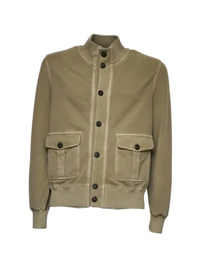 Circolo 1901 Button Flap Pocket Bomber In Green
