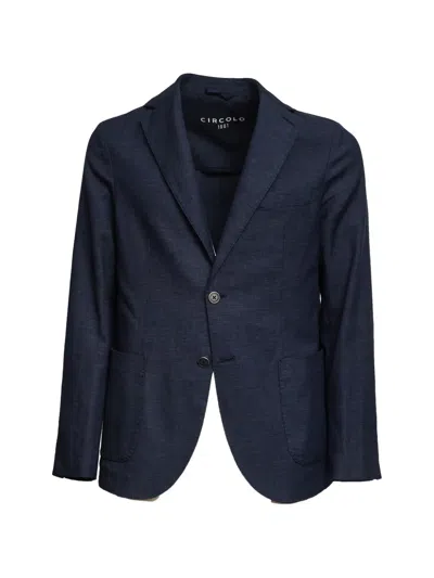 Circolo 1901 Button Front Blazer In Blue