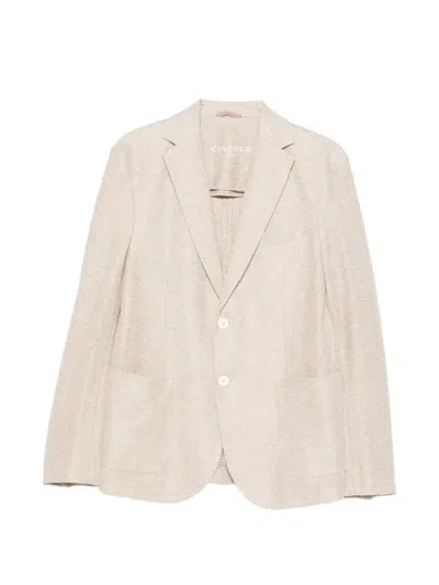 Circolo 1901 Button Linen Jacket In Neutral