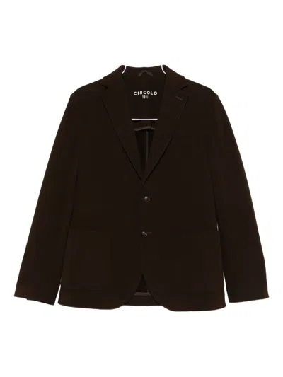 Circolo 1901 Button Patch-pocket Jacket In Brown