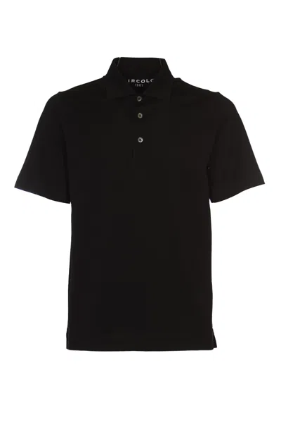 Circolo 1901 Buttoned Classic Polo Shirt In Black