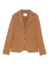 Circolo 1901 Buttoned Patch-pockets Blazer In Brown