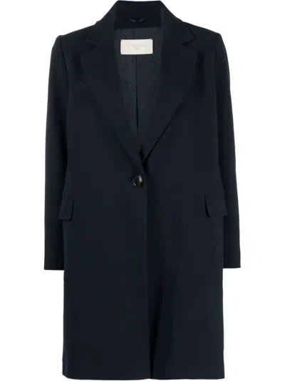 Circolo 1901 Buttoned-up Single-breasted Coat In Blue