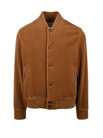 Circolo 1901 Caramel Virgin Wool-blend Jacket In Brown