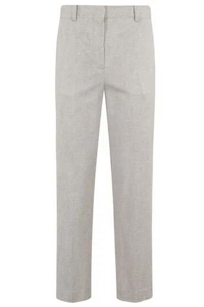 Circolo 1901 Carrot Piequet Pants In Neutrals