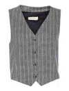 Circolo 1901 Pinstriped Waistcoat In Gris
