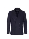 Circolo 1901 Double Breasted Jacket Structured Shoulders In Blue