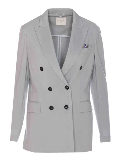Circolo 1901 Double Breasted Button Jacket In Gray