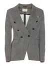 Circolo 1901 Double Breasted Buttons Closure Jacket In Gray