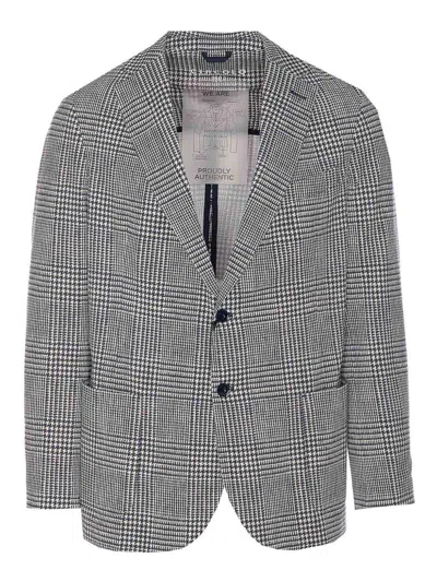 Circolo 1901 Indigo Check Jacket In Grey