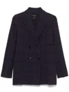 Circolo 1901 Check Double-breasted Blazer In Blue