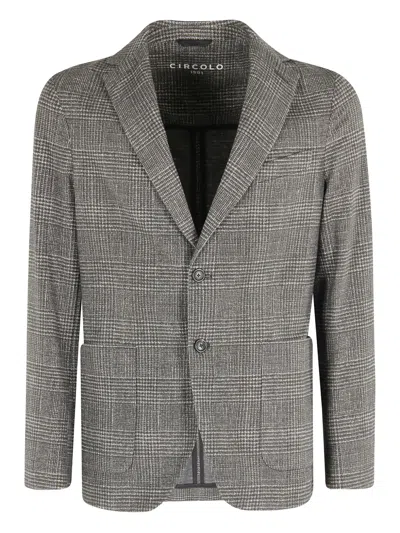 Circolo 1901 Double-breasted Tailored Jacket With Classic Check Pattern In Multi