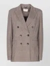 Circolo 1901 Check Pattern Jacket Notched Lapels Pockets In Brown