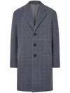Circolo 1901 Check-pattern Single-breasted Coat In 蓝色