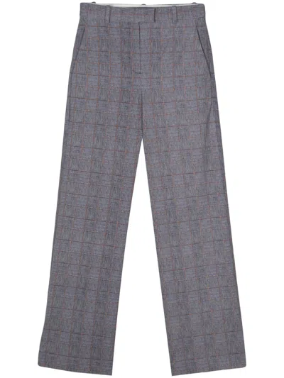 Circolo 1901 Check Pattern Masculine Trousers In Blue