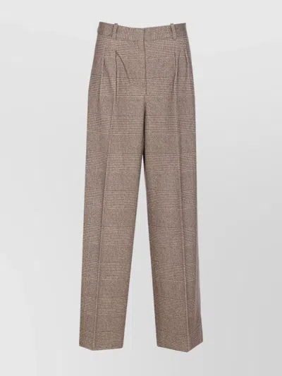 CIRCOLO 1901 CHECK WIDE LEG TROUSERS