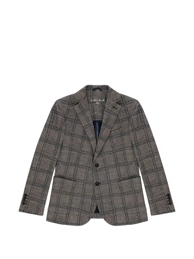 Circolo 1901 Checked Blazer In Gray