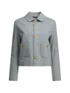 Circolo 1901 Gingham Button-front Jacket In Blue