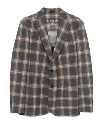 CIRCOLO 1901 PLAID-CHECK BLAZER