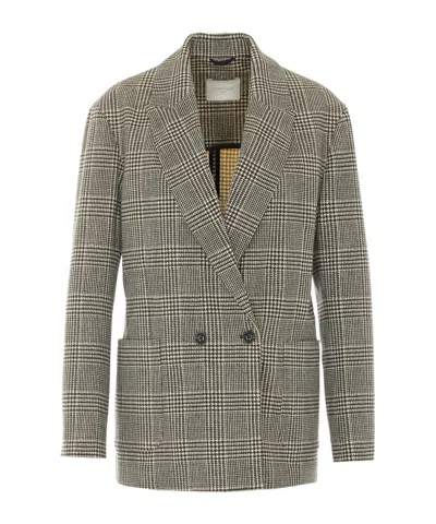 Circolo 1901 Checked Casual Jacket In Animal Print