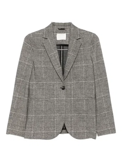 Circolo 1901 Checked Jacket In Gray