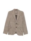 Circolo 1901 Check-pattern Blazer In Brown