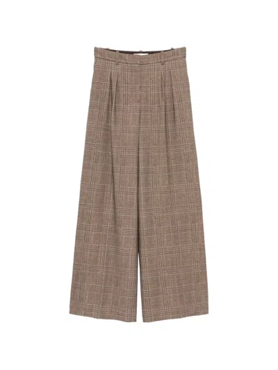 Circolo 1901 Check-pattern Pleated Trousers In Multi