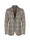 Circolo 1901 Check-pattern Single-breasted Blazer In Gray