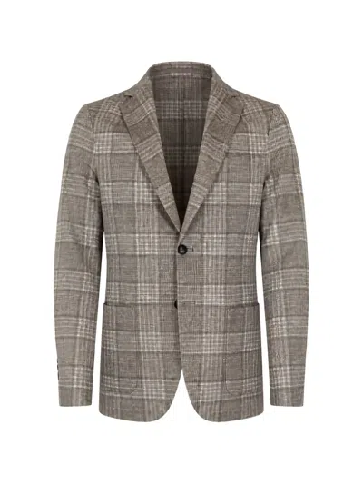 Circolo 1901 Check-pattern Single-breasted Blazer In Gray