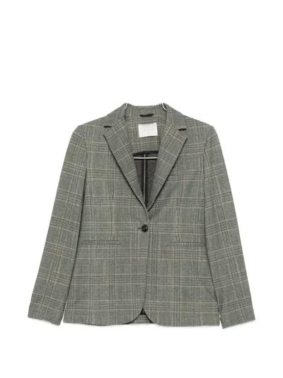 Circolo 1901 Check-print Blazer In Gray