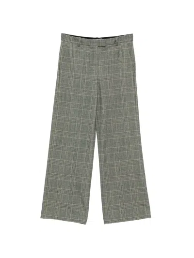 Circolo 1901 Check-print Tailored Trousers In Gray