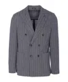 Circolo 1901 Double-breasted Chevron Jacket Pockets In Gray