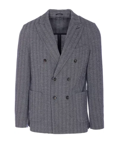 CIRCOLO 1901 CIRCOLO 1901 CHEVRON DOUBLE-BREASTED JACKET