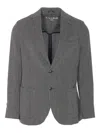 Circolo 1901 Chevron Motif Single Breasted Jacket In Gray