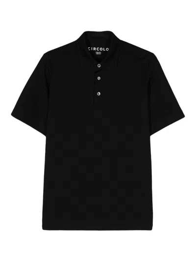 Circolo 1901 Classic Pique Polo Shirt In Black