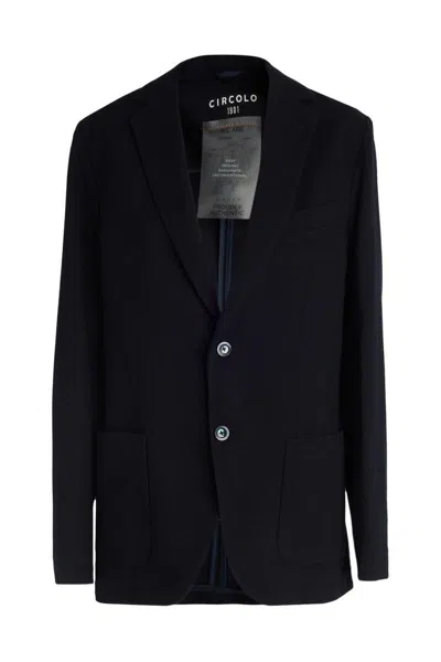 Circolo 1901 Cotton Blend Slim Fit Jacket In Black