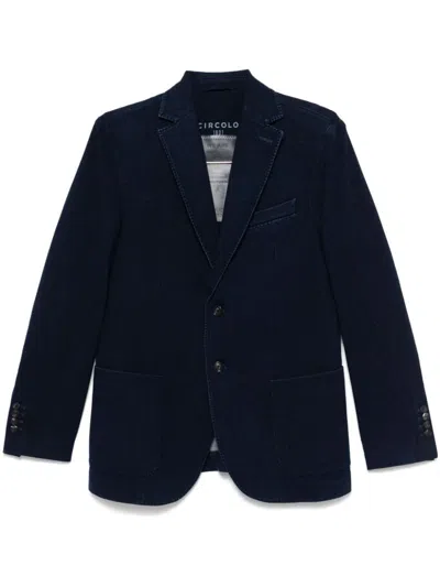 Circolo 1901 Single-breasted Cotton Blazer In Blue