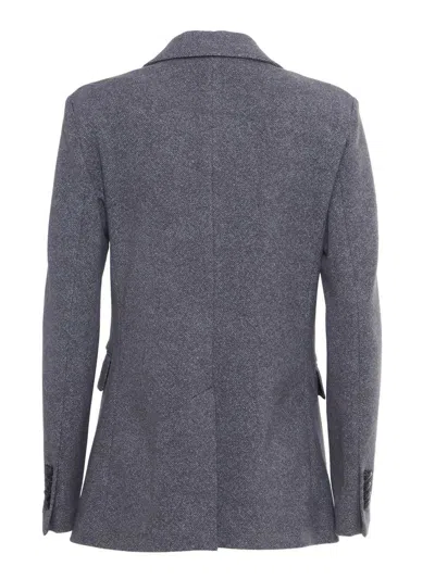 Circolo 1901 Double Breasted Jacket In Gray