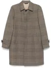 Circolo 1901 Overcheck Coat In Brown