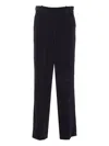 Circolo 1901 Flared Fit Trousers With Pinstripes And Pockets In Black