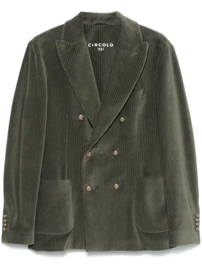 Circolo 1901 Corduroy Blazer In Green