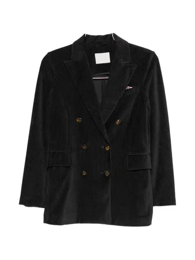 Circolo 1901 Corduroy Double-breasted Blazer In Blue