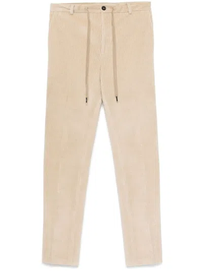 Circolo 1901 Corduroy Drawstring Trousers In Neutral