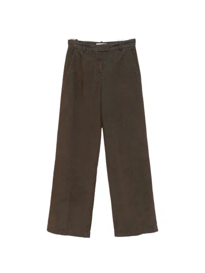 Circolo 1901 Corduroy Palazzo Pants In Brown